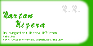 marton mizera business card